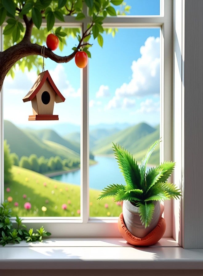 GOUDOGEDC Miniature Plant Accessory, Green Potted Plant, 1:12 Scale, Suitable for Home and car Decoration - Image 3